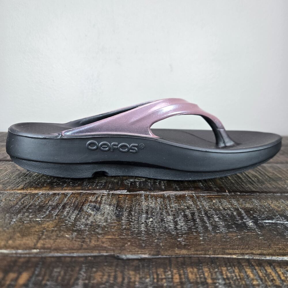 NEW Oofos Oolala Womens Size 9 Recovery Slip-On Flip Flops Sandals Rosewood - Picture 8 of 12